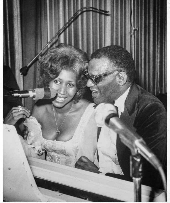 Aretha Franklin and Ray Charles
